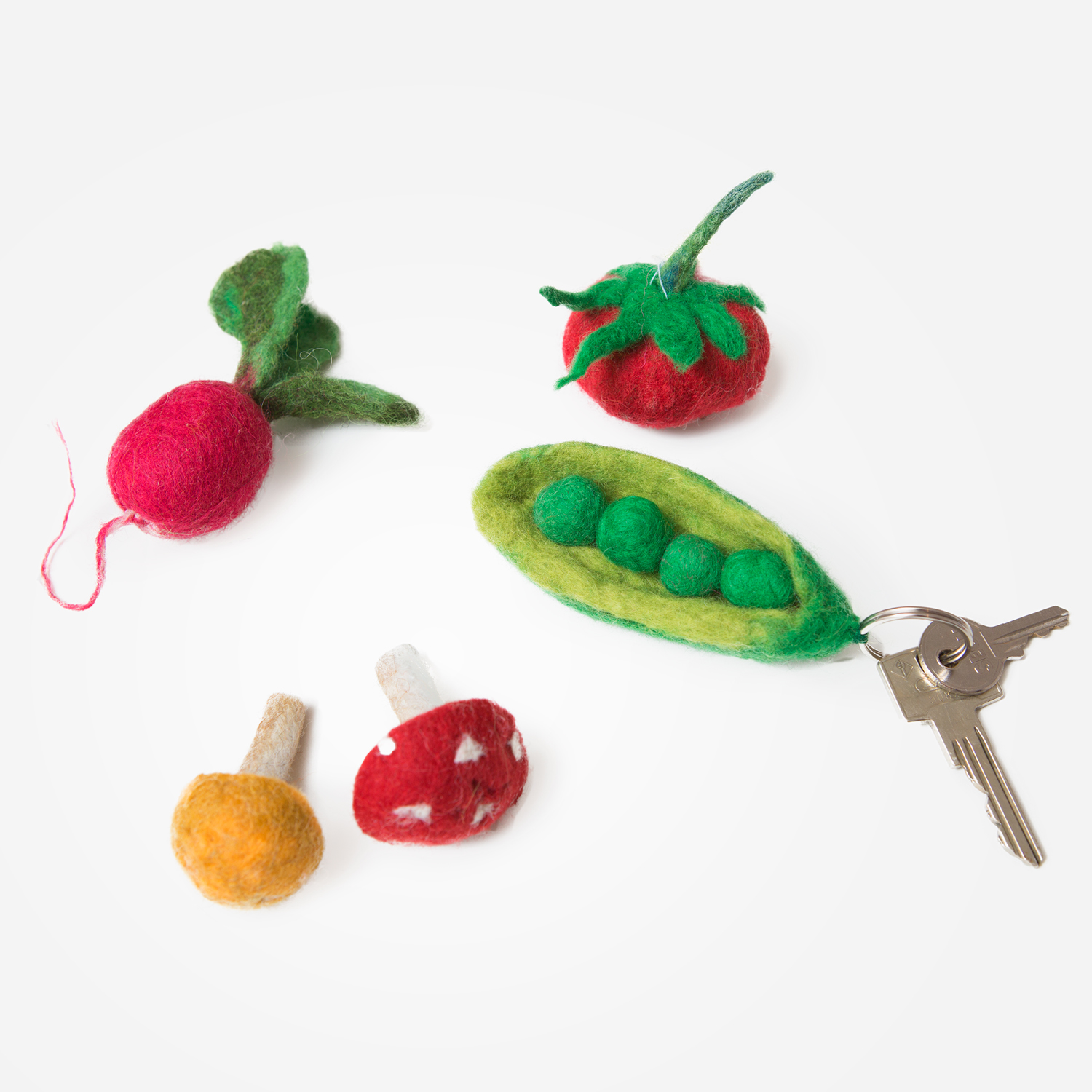 Gemüse-Schlüsselanhänger