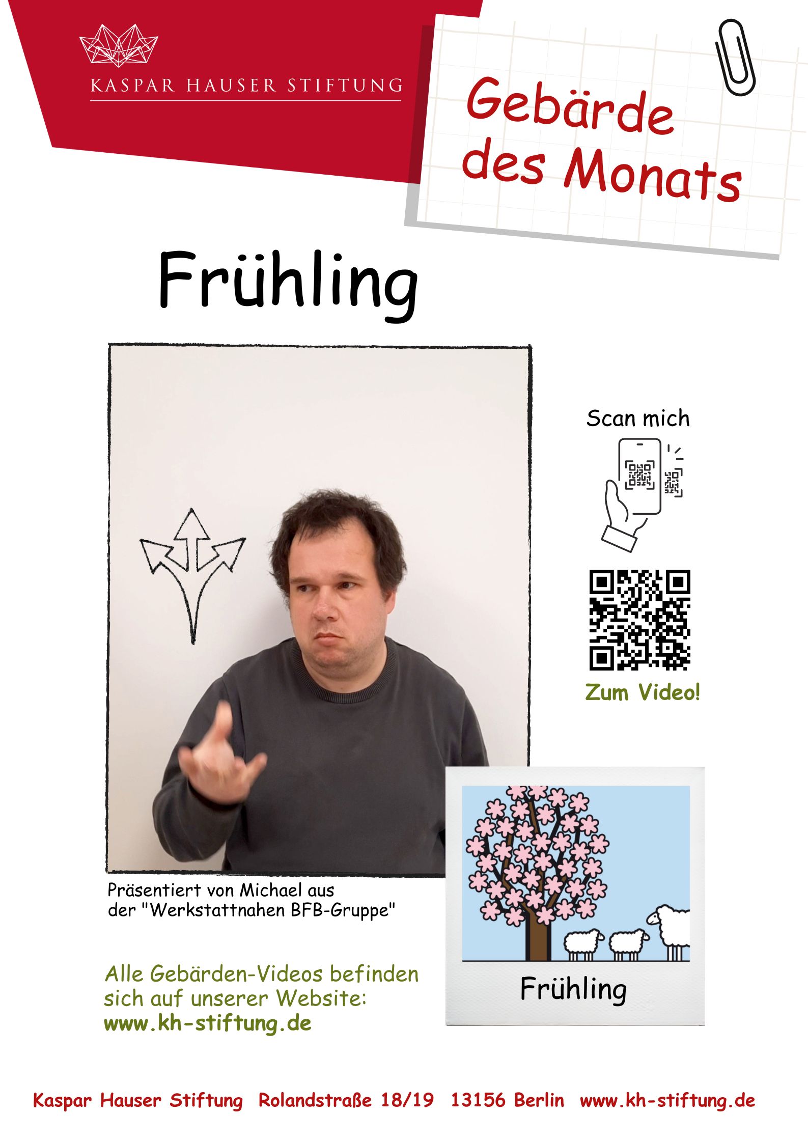Gebärde des Monats Frühling