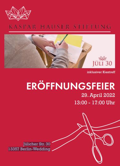 Flyer Eröffnungsfeier Jüli30