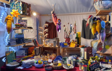 Weihnachtlicher Marktstand mit unseren Produkten