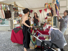 Verkaufsstand vor der Flora 23
