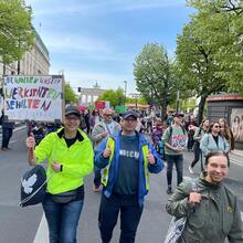 Annegret, Thomas und Sabine auf der Demo