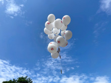 Luftballons mit der Jubiläums-Zahl 10