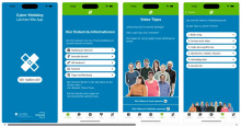 Screenshots von der App