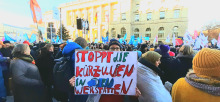 Annegret auf Demo gegen Sozialabbau