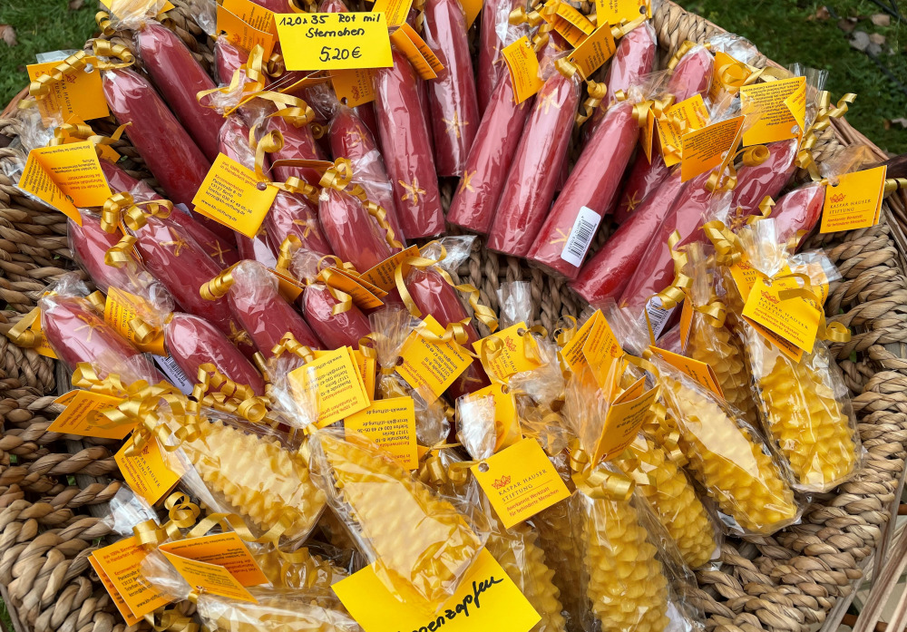 Bienenwachskerzen aus unserer Werkstatt